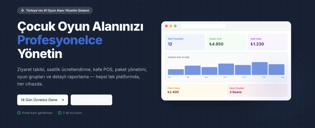 indoor playground software